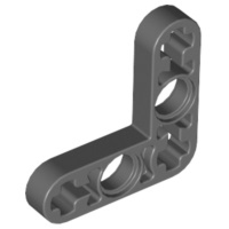 Technic, Hefbalk Aangepast Gebogen Dun L-Vorm 3x3 Dark Bluish Gray